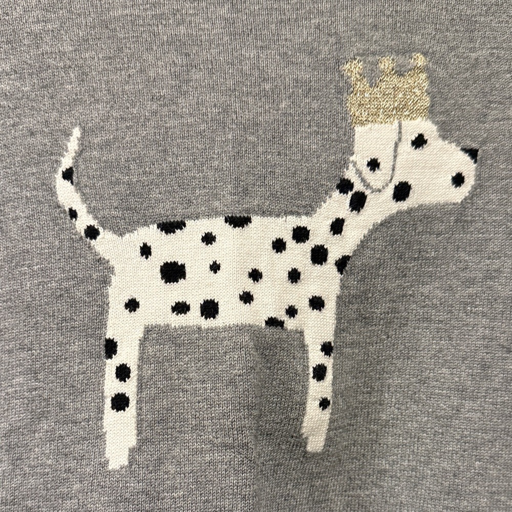 Women’s Banana Republic Gray Sweater with Dalmatian Design in size SP - Picture 3 of 4